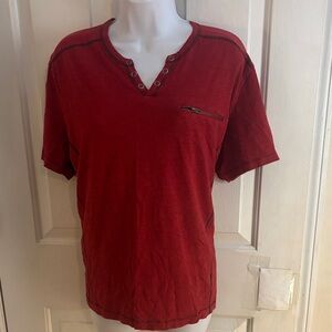 INC International Concepts Men's Red Short Sleeve Tee